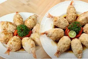 Illustrasi Udang Lapis Daging Keju