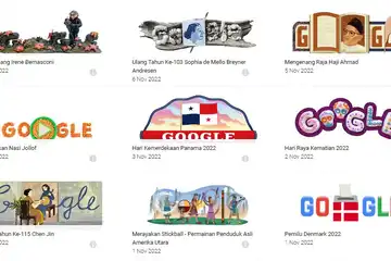 Tangkapan layar sejumlah game Google Doodle.