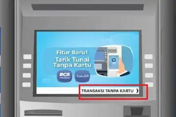 Ilustrasi, cara tarik tunai tanpa kartu BCA