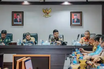 Exit Meeting Pemeriksaan Interim Atas Laporan Keuangan Pemko Medan Tahun Anggaran 2022 Tim BPK Provinsi Sumut di Balai Kota Medan, Kamis (9/3)