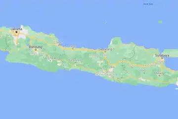 Ilustrasi nama-nama pantai dan laut di pulau Jawa
