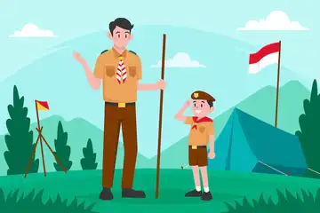 Contoh susunan upacara pramuka Penerimaan Tamu Ambalan tahun 2023.