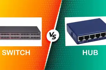 Perbedaan hub dan switch.