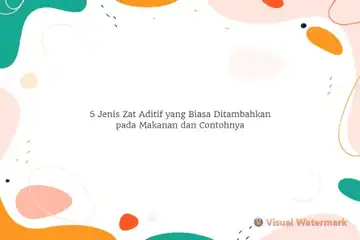 5 Jenis Zat Aditif yang Biasa Ditambahkan pada Makanan dan Contohnya.