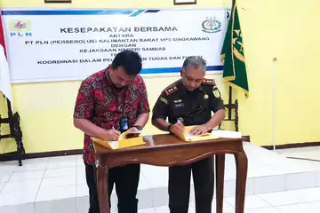 Tingkatkan Kualitas Pelayanan Kelistrikan , PLN Tandatangani MoU dengan Kejari Sambas.