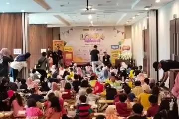 Suasana Lomba Mewarnai Raka dan Sonora Bandung di Best Western Hotel, Minggu (6/8/2023).