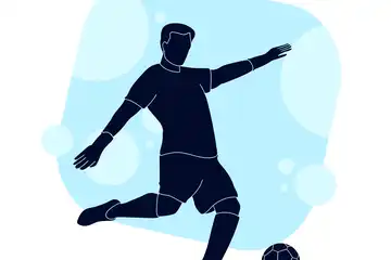Ilustrasi, sikap badan yang benar saat menahan bola dengan telapak kaki adalah