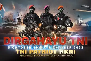 Banner, logo, twibbon HUT ke 78 TNI 5 Oktober 2023 yang resmi dan sesuai tema.