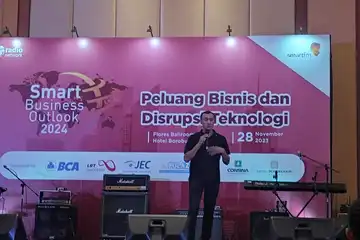 CEO MarkPlus Institute dan Deputy Chairman MCorp Jacky Mussry dalam dalam Smart Business Outlook 2024: Peluang Bisnis dan Disrupsi Teknologi.
