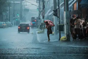Ilustrasi hujan lebat