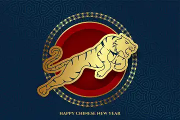 Ilustrasi karakter dan ramalan shio Macan Api.