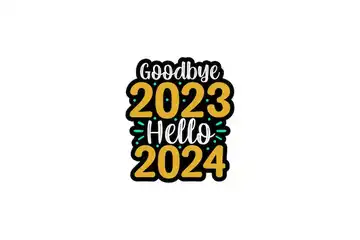 Ilustrasi ucapan selamat tinggal 2023