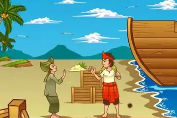 Ilustrasi cerita rakyat Malin Kundang