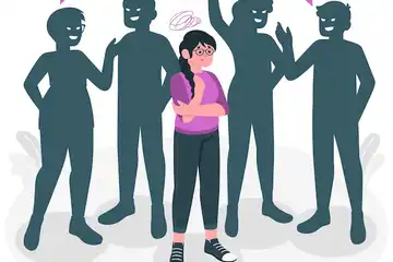 Illustrasi introvert