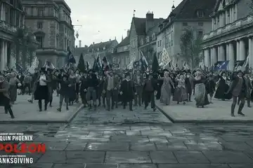 Ilustrasi sinopsis film 'Napoleon' yang sedang tayang di bioskop Indonesia, berkisah tentang kehidupan Kaisar Prancis yang pelik.