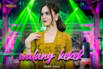 Ilustrasi lirik dan chord lagu 'Walang Kekek' milik Waljinah yang dibawakan oleh Irene Ghea dan OM Adella.