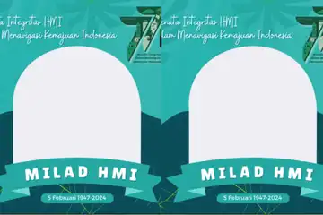 Ilustrasi Twibbon Milad HMI ke-77 2024
