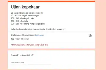 Ilustrasi tes ujian kepekaan