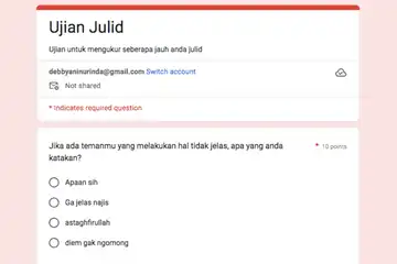 LINK Ujian Julid Google Form yang Lagi Viral, dan Cara Memainkannya