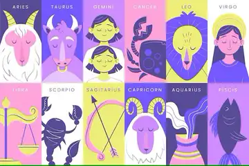Ilustrasi ramalan zodiak besok 10 Juni 2025.