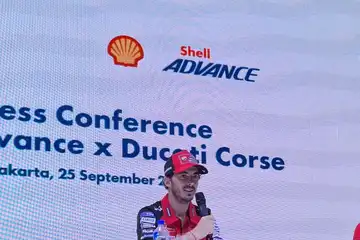 Pembalap MotoGP Francesco Bagnaia. Jadwal dan link nonton MotoGP Mandalika 2024.