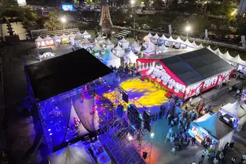 Kemeriahan FinEXPO BIK 2024 di Tugu MNEK Anjungan Pantai Losari Makassar