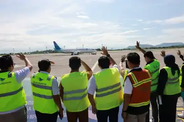 Peluncuran rute baru Garuda Indonesia  Makassar - Balikpapan