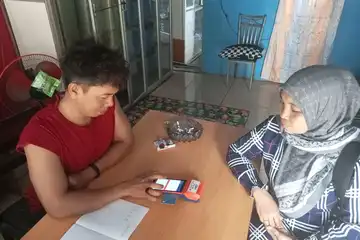 Proses transaksi nasabah lewat agen BRILink