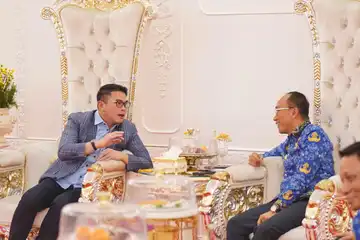 Direktur SDM PT Pertamina (Persero), Erry Sugiharto dan jajaran bertemu Pj Gubernur Sulsel
