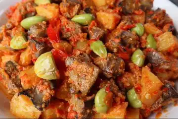 Hasil resep Sambal Goreng Kentang Petai