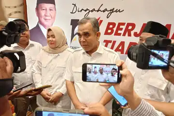 Sekjen Partai Gerindra, Ahmad Muzani, didampingi Ketua DPD Partai Gerindra Kalimantan Selatan
