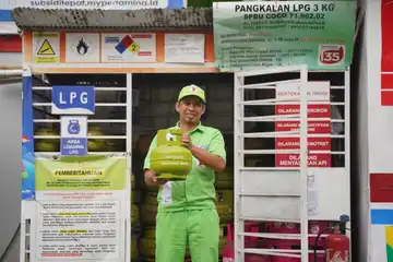 Gas LPG 3 kg di pangkalan resmi