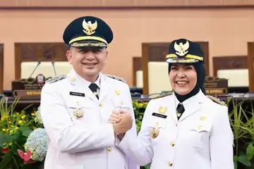 Wali Kota  Makassar Munafri Arifuddin dan Wakil Wali Kota Makassar Aliyah Mustika Ilham 