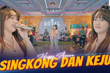 Ilustrasi lirik lagu 'Singkong dan Keju' yang dibawakan oleh Happy Asmara.