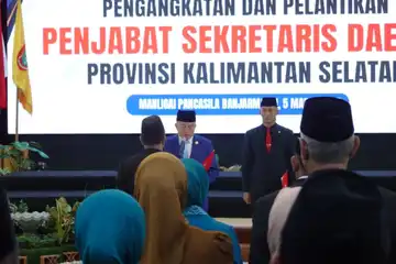 pelantikan M. Syarifuddin sebagai Penjabat Sekdaprov Kalsel