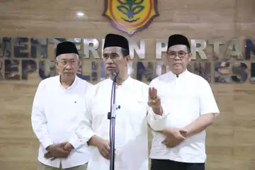 Menteri Pertanian RI, Andi Amran Sulaiman memberi keterangan terkait kondisi pangan jelang lebaran.
