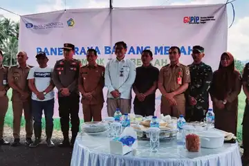Kepala Kantor BI Sulut Andry Prasmuko,Walikota Kotamobagu Dr. Weny Gaib,Sp.M, Wakapolres Kotamobagu Kompol Romel Pontoh S.E.M.AP, Ops Kodim 1303 Bolaang Mongondow Kapten Infantri Demsius Abraham Pasi, Kepala Dinas Pertanian dan Perikanan Kota Kotamobagu, Fenty Dilasandi Miftah SP, Asisten II Pemerintah Kotamobagu Adnan Masinae, S.IP,M.Si, Anggota DPRD Kotamobagu Bob Paputungan, S.T, Camat Kotamobagu Selatan Rinra S.Lamaka S.E, Lurah Pobundayan Andika Setiawan Paputungan, Ketua Poktan Berkah Fadly Paputungan.