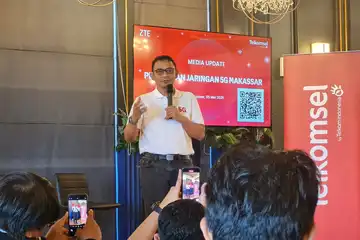 Direktur Network Telkomsel, Indra Mardiatna memaparkan terkait perluasan jaringan 5G di Makassar