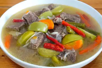 Illustrasi asem asem daging