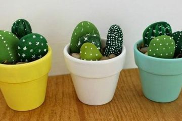 sticker kaktus Yellow Cacti Sticker – lucky dog artwork