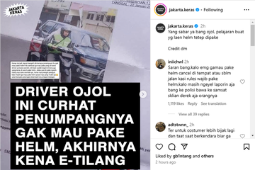 Viral, Ojol Kena Tilang Elektronik Akibat Penumpang Tidak Pakai ...