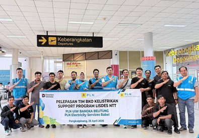 Akselerasi Pemerataan Akses Listrik Nasional, PLN Babel Terjunkan 10 Personel BKO ke Pelosok NTT