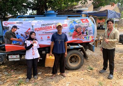 Honda Babel Alirkan 219.000 Liter Air Bersih untuk Masyarakat