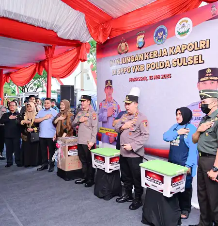 Kapolri Tinjau SPPG Polda Sulsel, Pemprov Apresiasi Program Bergizi Gratis