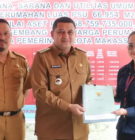 Wali Kota Makassar Terima PSU Senilai Rp168,7 Miliar dari Tujuh Pengembang