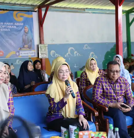 Bunda PAUD Kota Makassar Tinjau Pemeriksaan Kesehatan Gigi Anak dalam Rangka Gebyar PAUD 2025