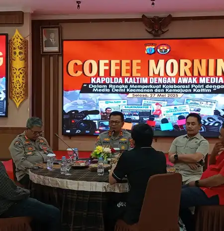 Kapolda Kaltim Gelar Coffe Morning Dengan Awak Media Balikpapan