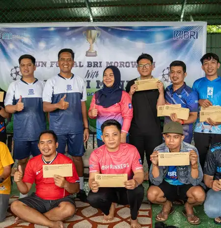 Jalin Keakraban Pekerja, BRI BO Morowali Gelar Fun Futsal bersama RCEO Region 16 Manado