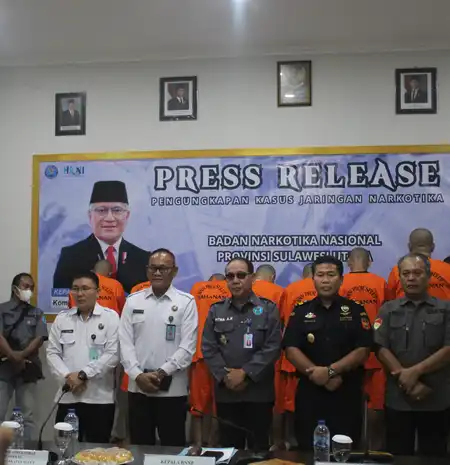 Sulut Berhasil Bongkar Empat Jaringan Narkoba, 16 Tersangka Ditangkap