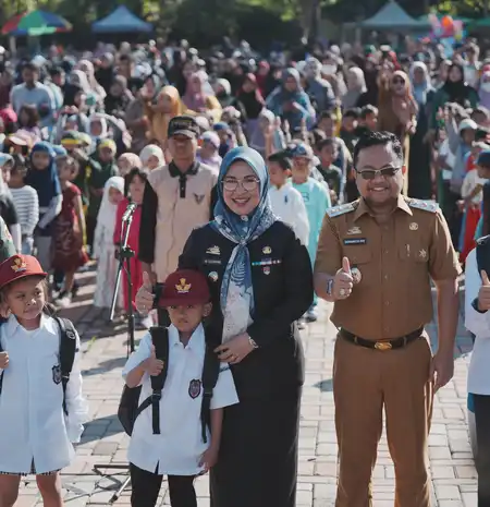 Pemkab Gowa Launching Program Seragam Sekolah Gratis untuk 20 Ribu Siswa Baru